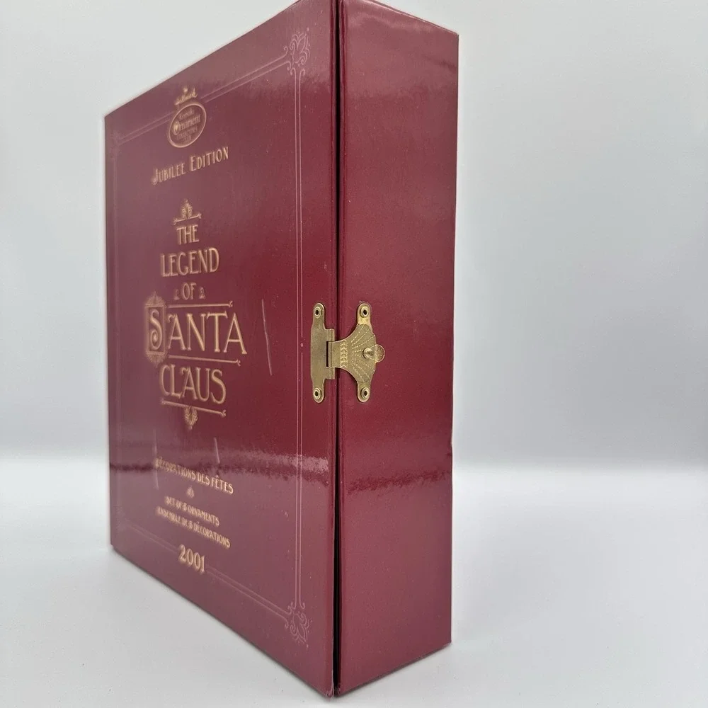 Vintage 2001 Hallmark‎ Legend Of Santa Claus Porcelain Ornaments Set Of 5 Xmas